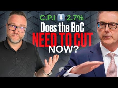 Does the BoC Need to Cut Rates? Analyzing Canada's CPI Drop and Jobs Surge #bankofcanada #ratecuts