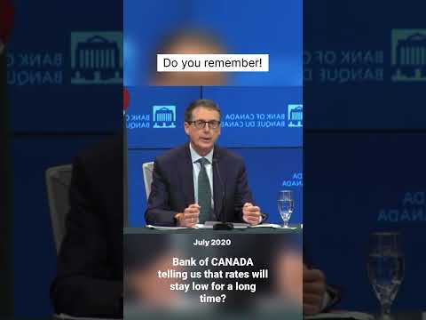 Bank of Canada in 2020 telling Canadians that rates will remain low for a long time! #bankofcanada
