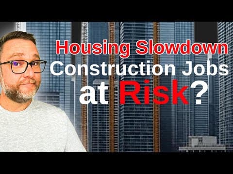 Why Torontoβs Housing Slowdown Could Kill Thousands of Construction Jobs #housingmarket